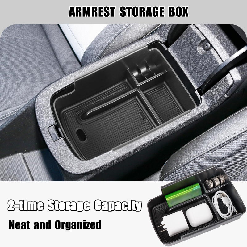 Neepiar Center Console Organizer Compatible with 2023 2024 Chevy Trax Armrest Storage Box and Center Console Middle Storage Tray Insert Secondary Interior Accessories - Image 2